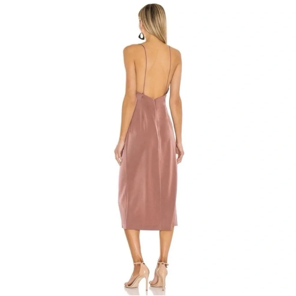 NBD Malia Midi Slip Dress in Mauve Women’s Size Medium NWT Low Back - Picture 3 of 14